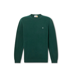 MAGLIONE GIROCOLLO IN LANA MERINO COHAS BROOK VERDE SCURO